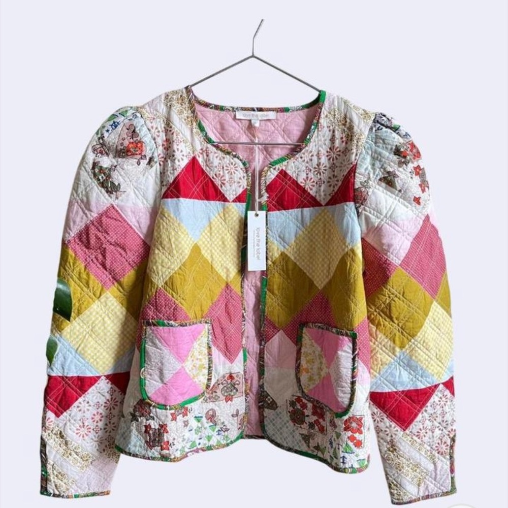 Vibrant Patchwork Women's Jacket NWT - image 1